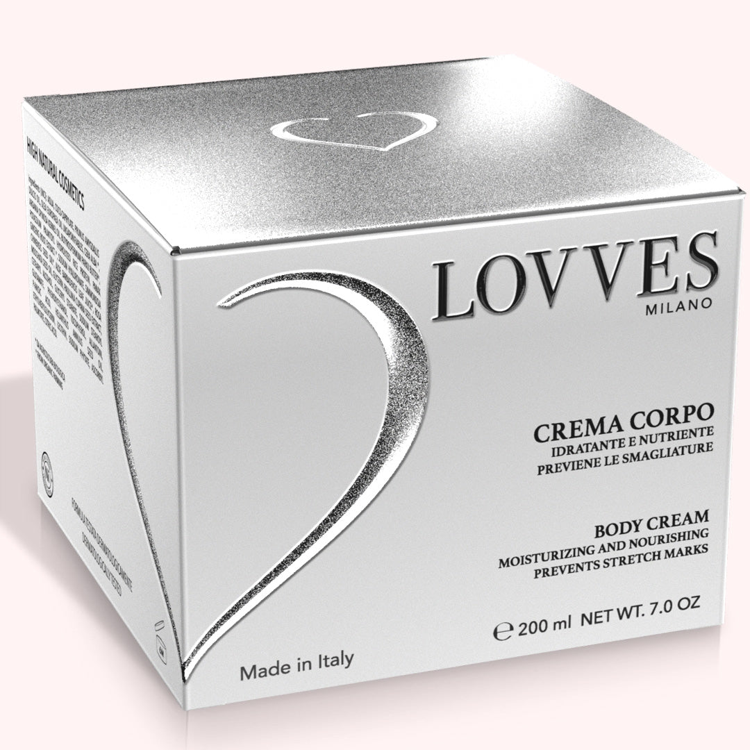 LOVVES Körpercreme Mit Hyaluronsäure | 200 Ml, Natürliche Pflege Gegen Dehnungsstreifen & Für Straffe Haut